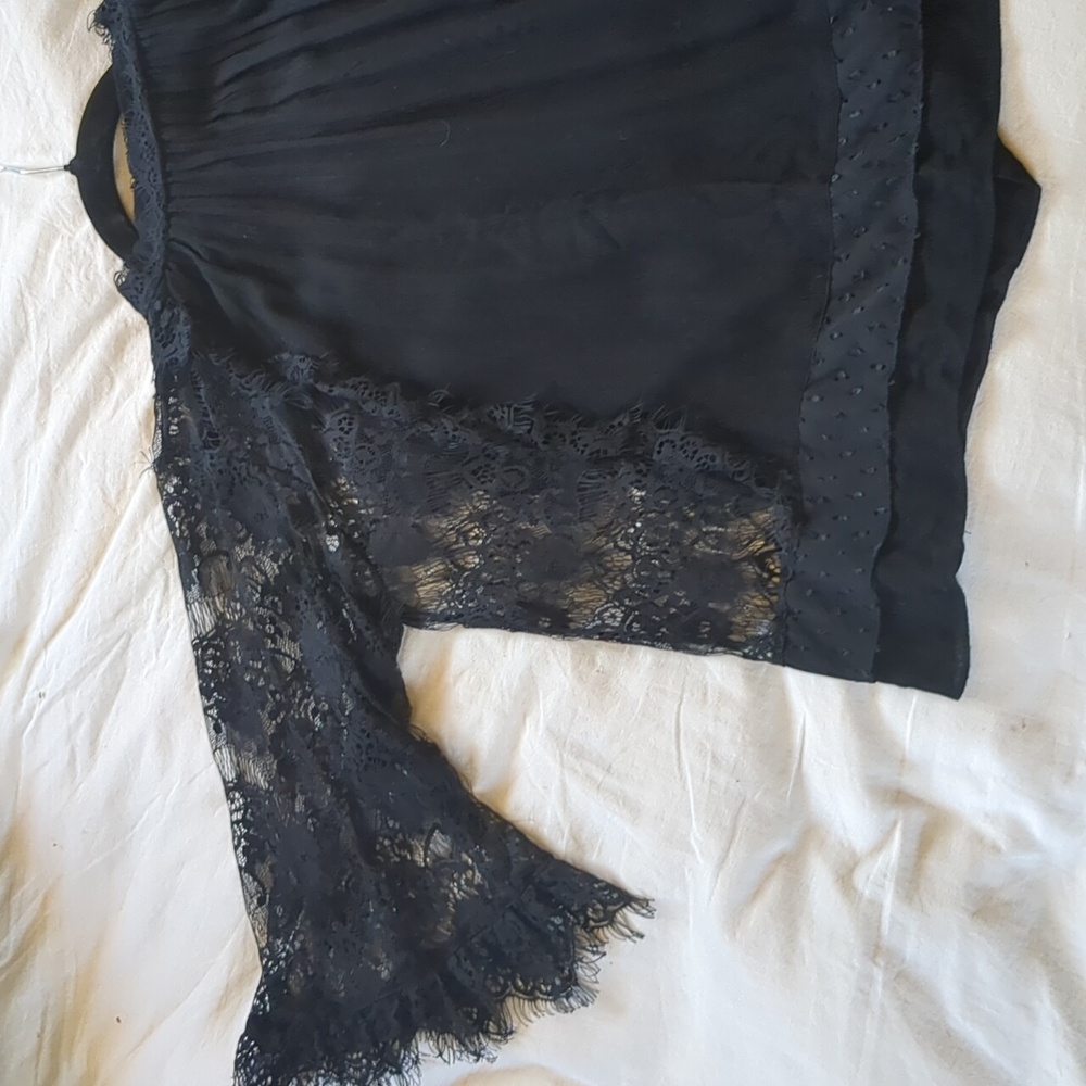 Zara black lacey top